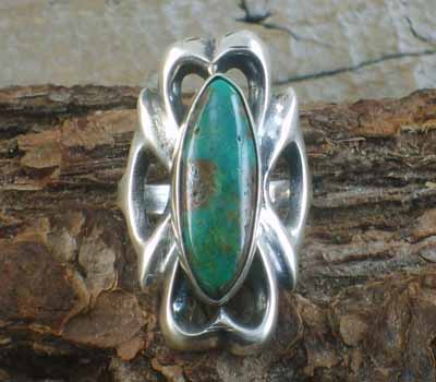 Native American Turquoise Ring- sz 8
